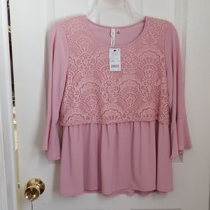 NY Collection beautiful dusty pink blouse
